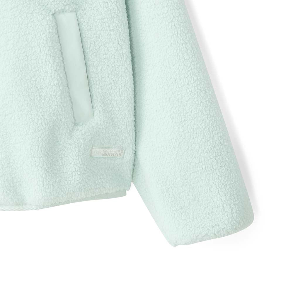 Skechers women's Go Trail Knit Quilted Jacket in Ice Flow for outdoor performance wear