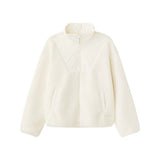 Skechers women's Go Trail Knit Quilted Jacket in Eggnog for outdoor performance wear