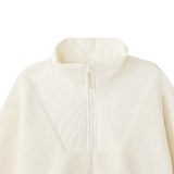 Skechers women's Go Trail Knit Quilted Jacket in Eggnog for outdoor performance wear