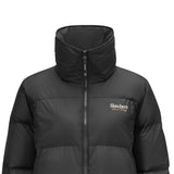 Skechers women's Sport-Utility Woven Down Jacket in Black Beauty for lifestyle wear