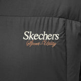 Skechers women's Sport-Utility Woven Down Jacket in Black Beauty for lifestyle wear