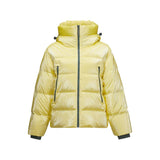 Skechers women's Go Trail Woven Down Jacket in Lemonade for outdoor performance wear