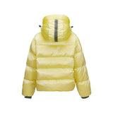Skechers women's Go Trail Woven Down Jacket in Lemonade for outdoor performance wear