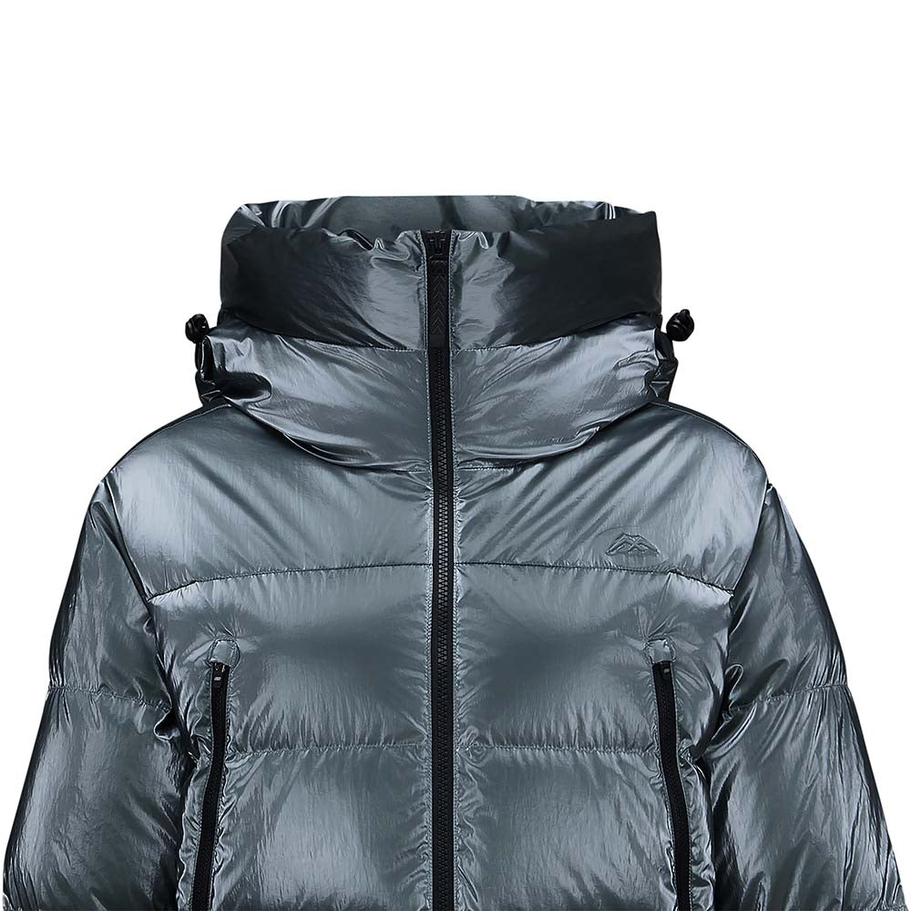 Skechers women's Go Trail Woven Down Jacket in Balsam Green for outdoor performance wear