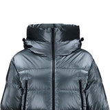 Skechers women's Go Trail Woven Down Jacket in Balsam Green for outdoor performance wear