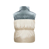 Skechers women's Go Trail Woven Down Vest in Eggnog for outdoor performance wear