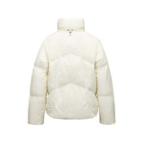 Skechers women's Go Trail Woven Down Jacket in Vanilla Ice for outdoor performance wear