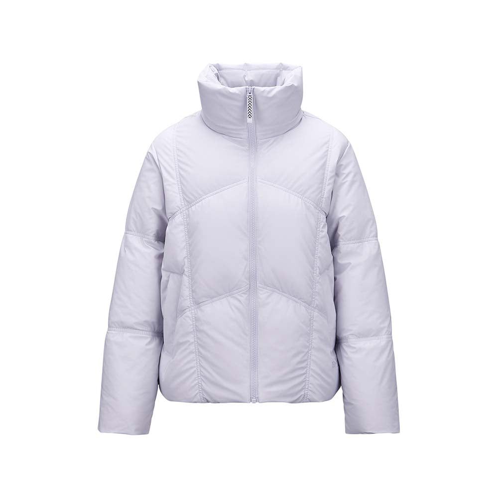 Skechers women's Go Trail Woven Down Jacket in Haze Purple for outdoor performance wear