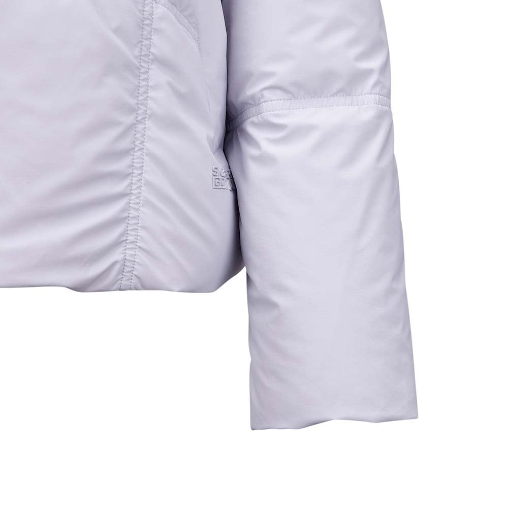 Skechers women's Go Trail Woven Down Jacket in Haze Purple for outdoor performance wear