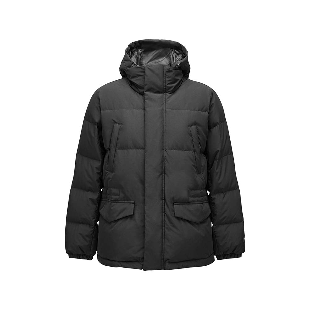 Skechers women's Sport-Utility Woven Down Parka in Black Beauty for lifestyle wear