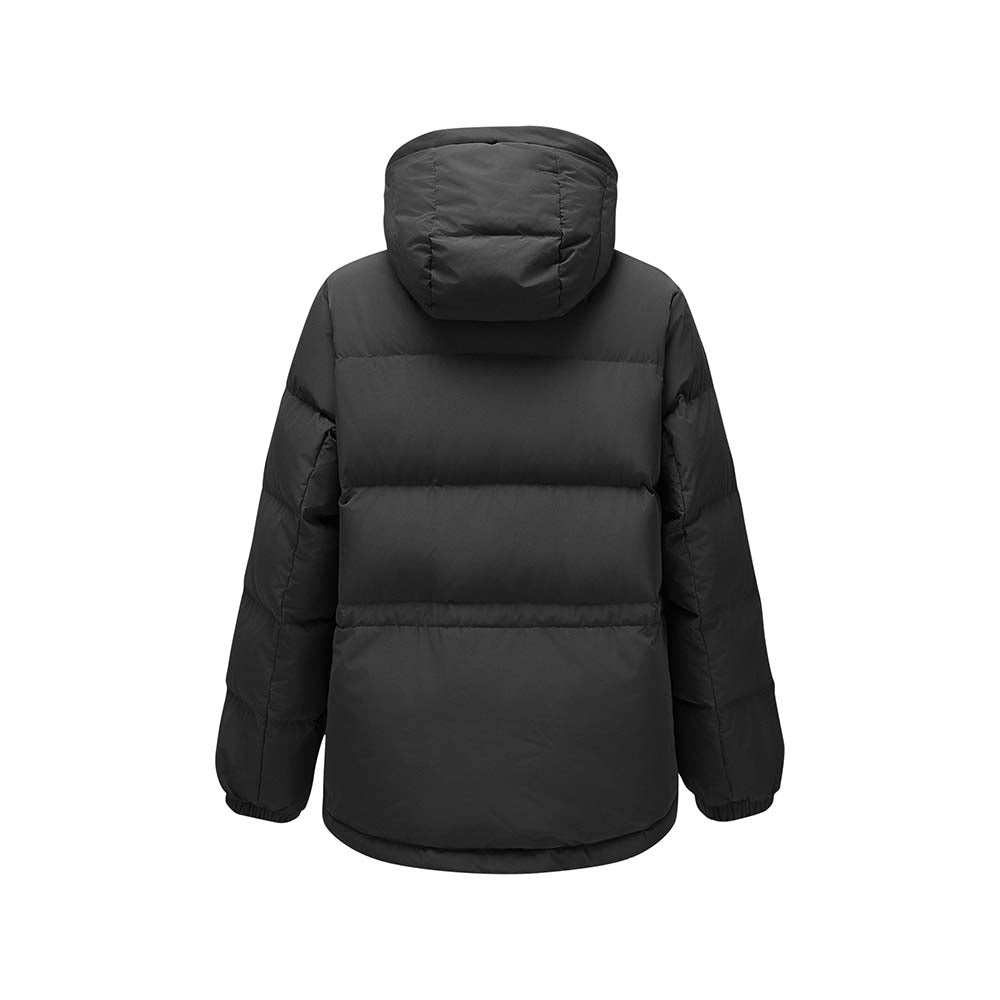 Skechers women's Sport-Utility Woven Down Parka in Black Beauty for lifestyle wear