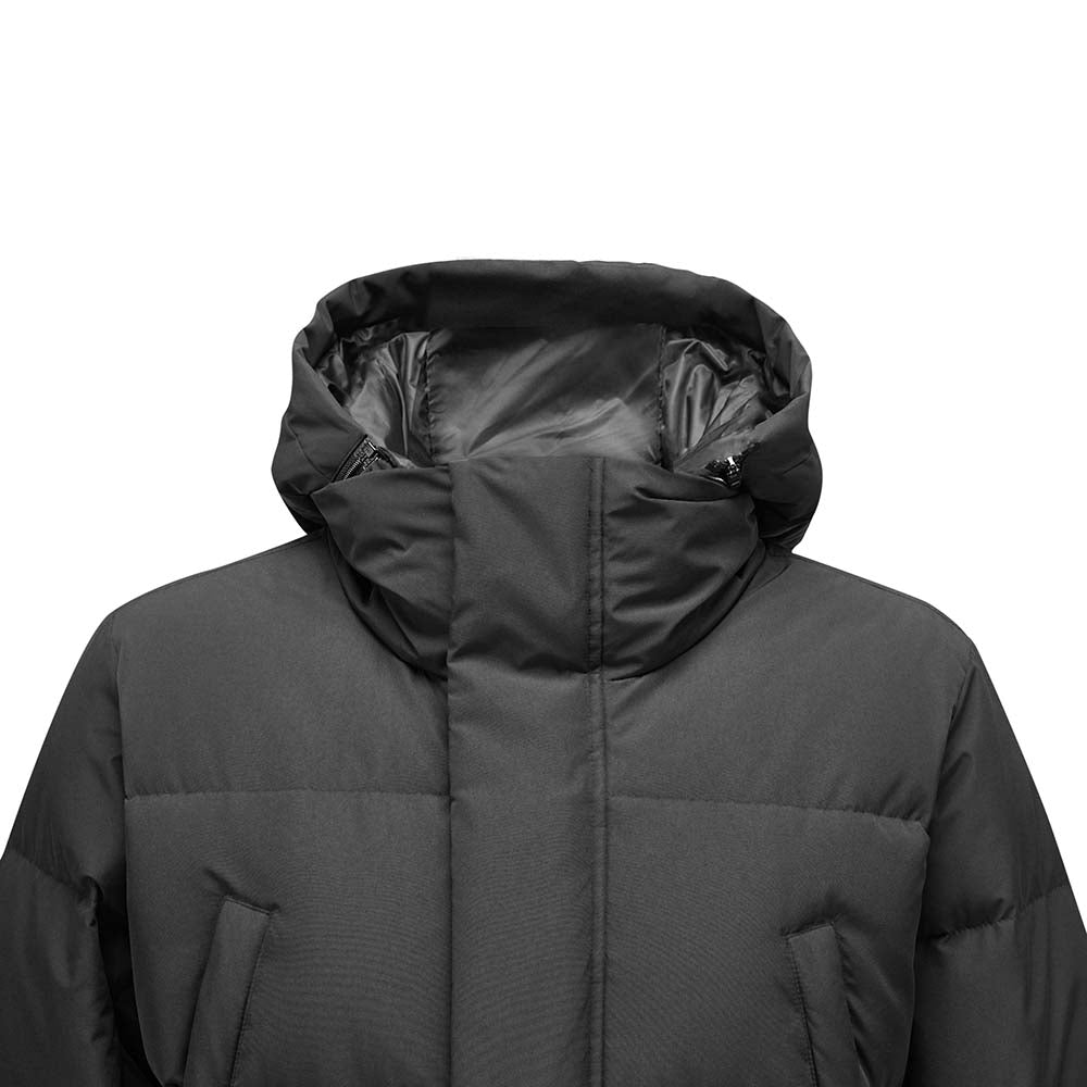 Skechers women's Sport-Utility Woven Down Parka in Black Beauty for lifestyle wear