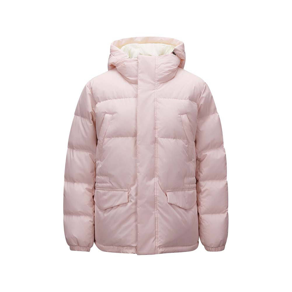 Skechers women's Sport-Utility Woven Down Parka in Rose Pink for lifestyle wear