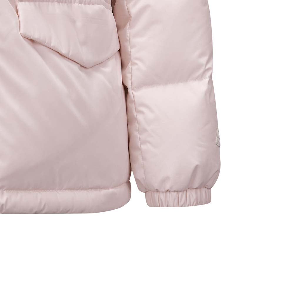 Skechers women's Sport-Utility Woven Down Parka in Rose Pink for lifestyle wear