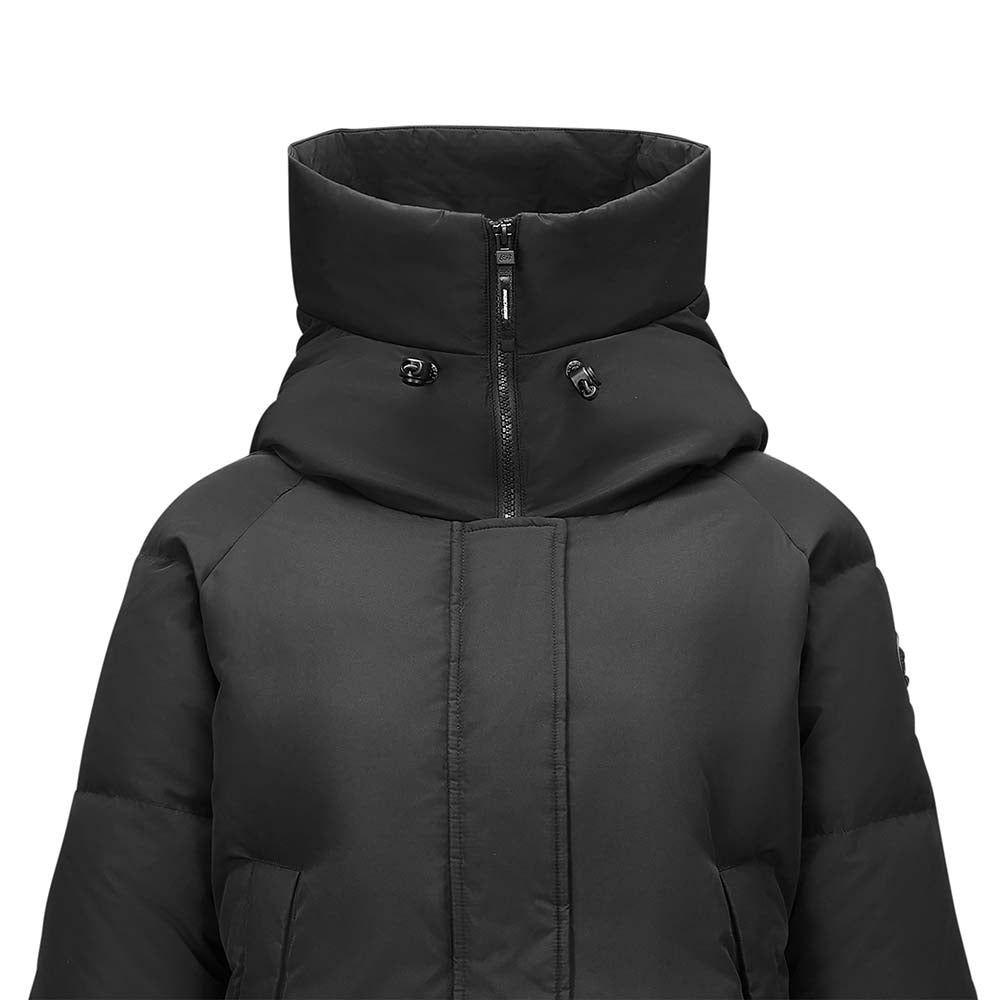 Skechers women's Sport-Utility Woven Down Jacket in Black Beauty for lifestyle wear