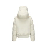 Skechers women's Sport-Utility Woven Down Jacket in Silver Birch for lifestyle wear