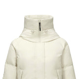 Skechers women's Sport-Utility Woven Down Jacket in Silver Birch for lifestyle wear