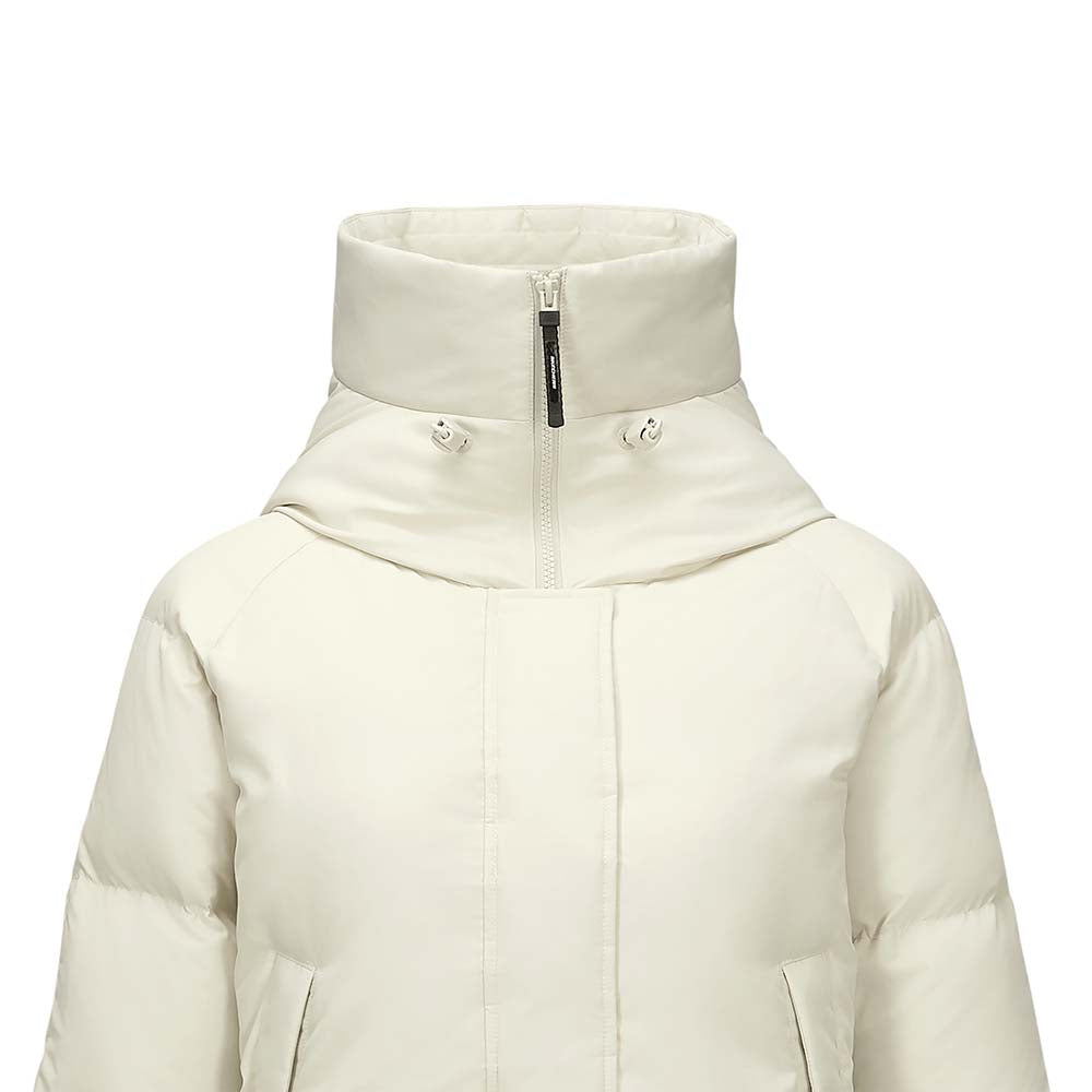 Skechers women's Sport-Utility Woven Down Jacket in Silver Birch for lifestyle wear