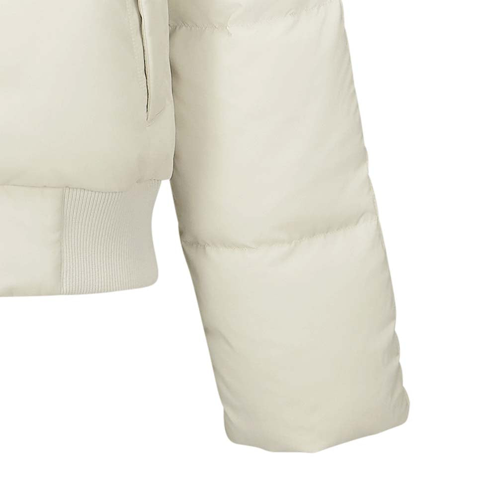 Skechers women's Sport-Utility Woven Down Jacket in Silver Birch for lifestyle wear