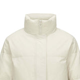 Skechers women's Sport-Utility Woven Down Jacket in Silver Birch for lifestyle wear