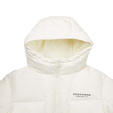 Skechers women's Sport-Utility Woven Down Jacket in Marshmallow for lifestyle wear