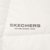 Skechers women's Sport-Utility Woven Down Jacket in Marshmallow for lifestyle wear