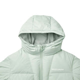 Skechers women's Sport-Utility Woven Down Jacket in Mercury Green for lifestyle wear
