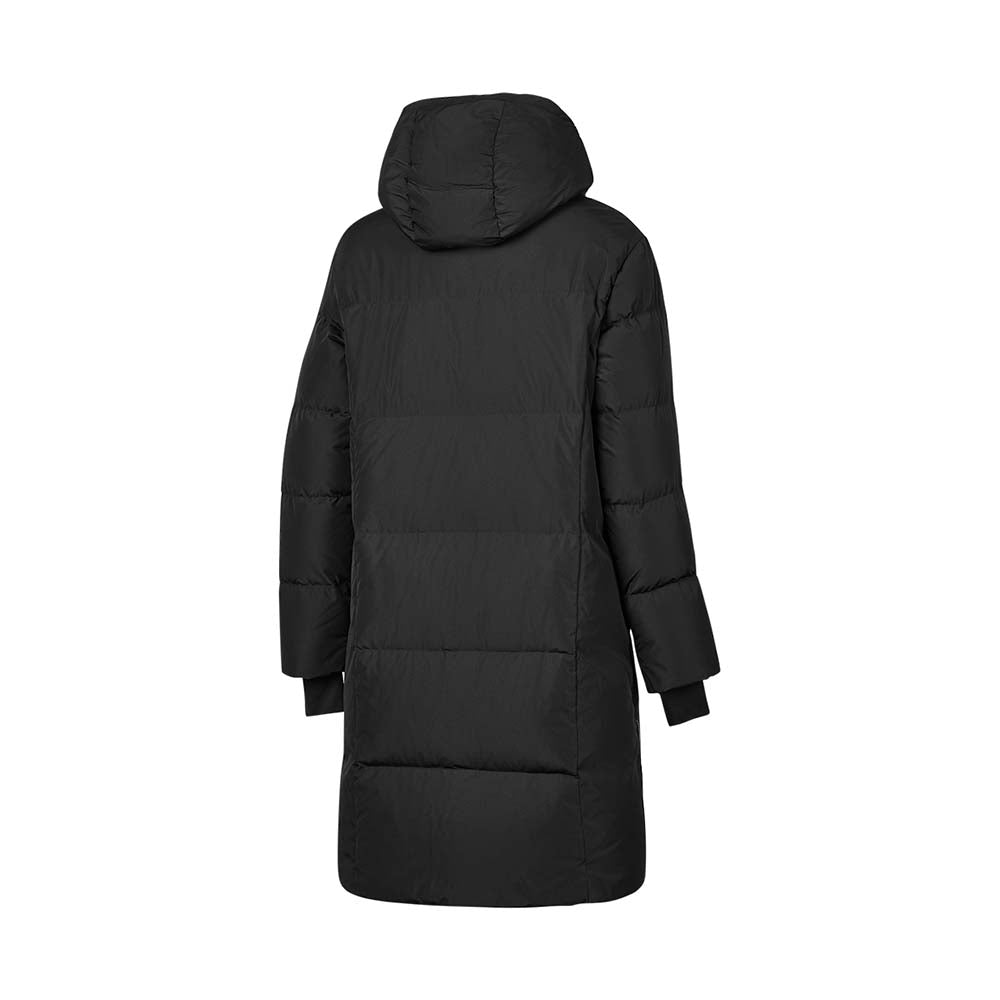 Skechers women's Sport-Utility Woven Down Coat in Black Beauty for lifestyle wear