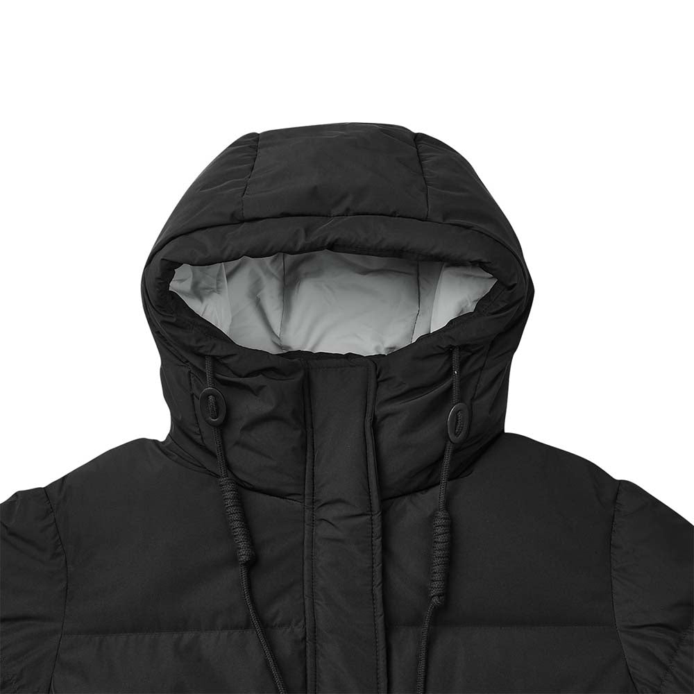 Skechers women's Sport-Utility Woven Down Coat in Black Beauty for lifestyle wear