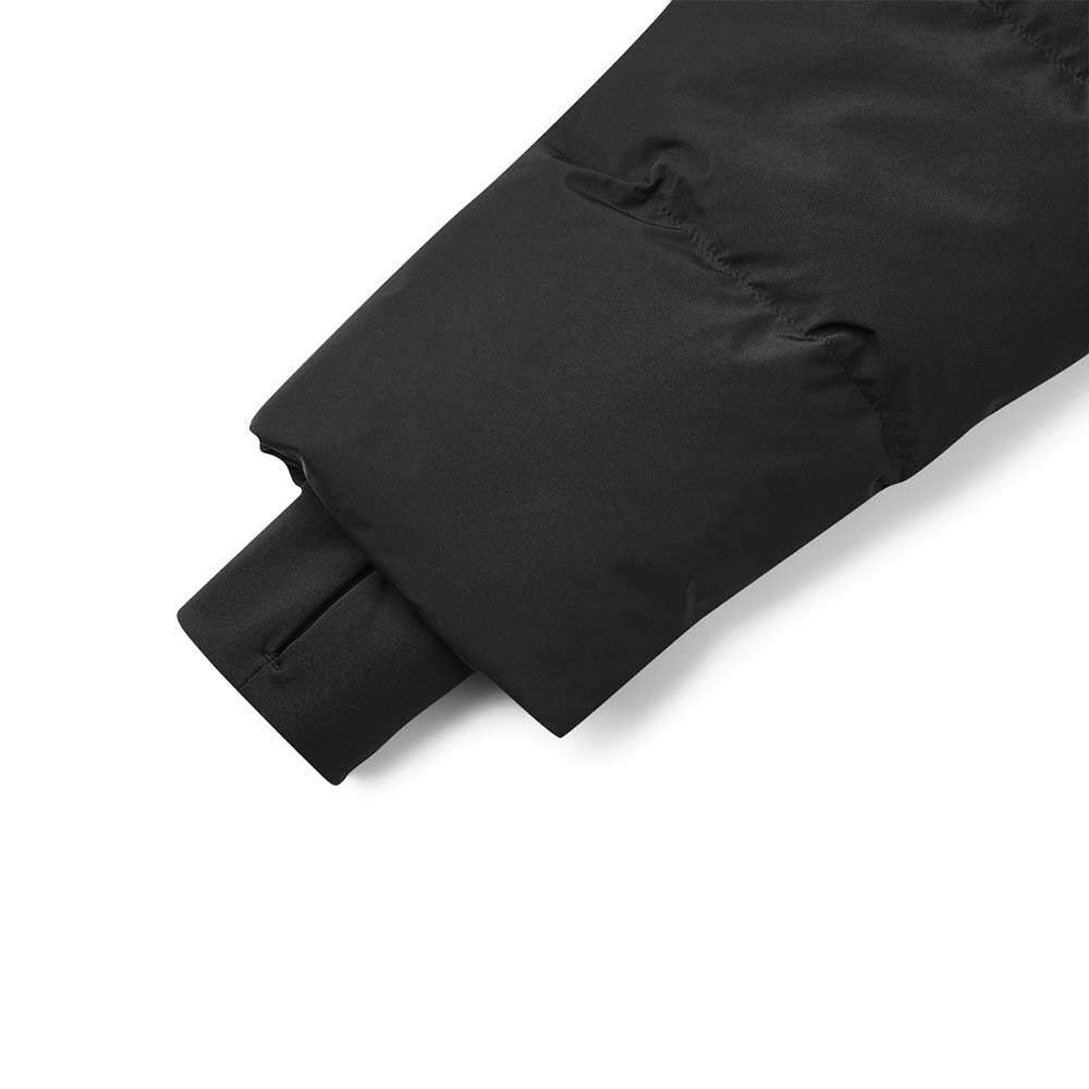Skechers women's Sport-Utility Woven Down Coat in Black Beauty for lifestyle wear