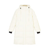 Skechers women's Sport-Utility Woven Down Coat in Marshmallow for lifestyle wear