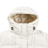Skechers women's Sport-Utility Woven Down Coat in Marshmallow for lifestyle wear