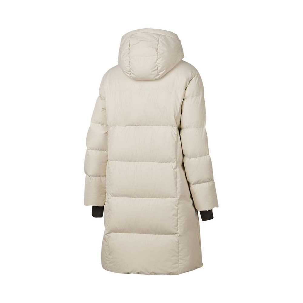 Skechers women's Sport-Utility Woven Down Coat in Irish Cream for lifestyle wear