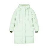 Skechers women's Sport-Utility Woven Down Coat in Mercury Green for lifestyle wear