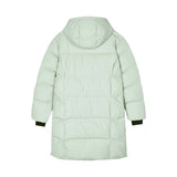Skechers women's Sport-Utility Woven Down Coat in Mercury Green for lifestyle wear