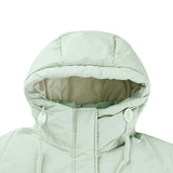 Skechers women's Sport-Utility Woven Down Coat in Mercury Green for lifestyle wear
