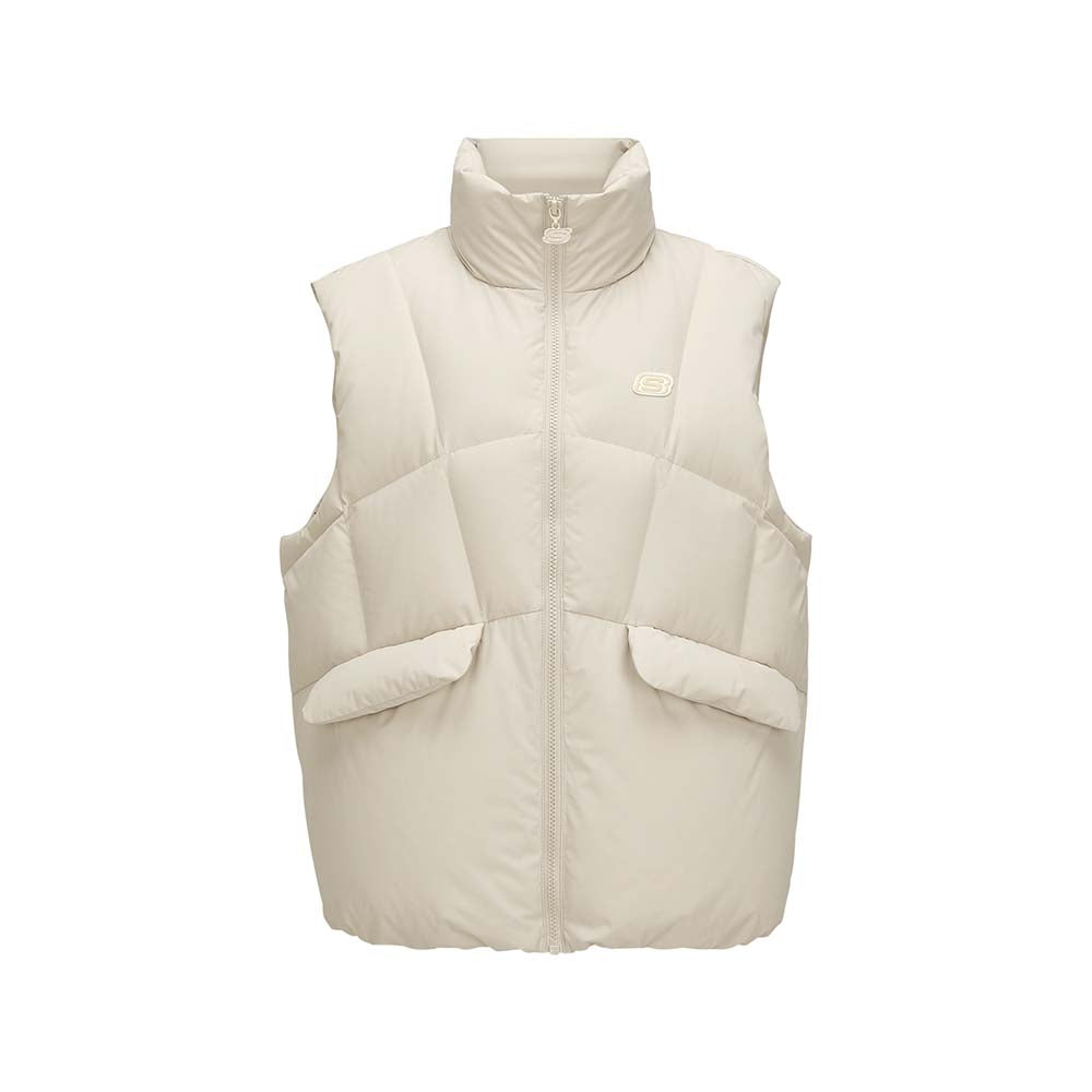 Skechers women's Sport-Utility Woven Down Vest in Peyote for lifestyle wear