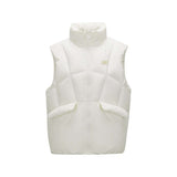 Skechers women's Sport-Utility Woven Down Vest in Marshmallow for lifestyle wear