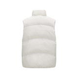 Skechers women's Sport-Utility Woven Down Vest in Marshmallow for lifestyle wear