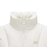 Skechers women's Sport-Utility Woven Down Vest in Marshmallow for lifestyle wear