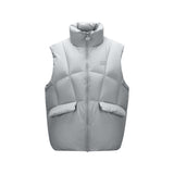 Skechers women's Sport-Utility Woven Down Vest in Harbor Mist for lifestyle wear