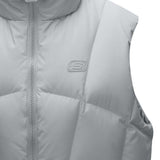Skechers women's Sport-Utility Woven Down Vest in Harbor Mist for lifestyle wear