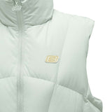 Skechers women's Sport-Utility Woven Down Vest in Mercury Green for lifestyle wear