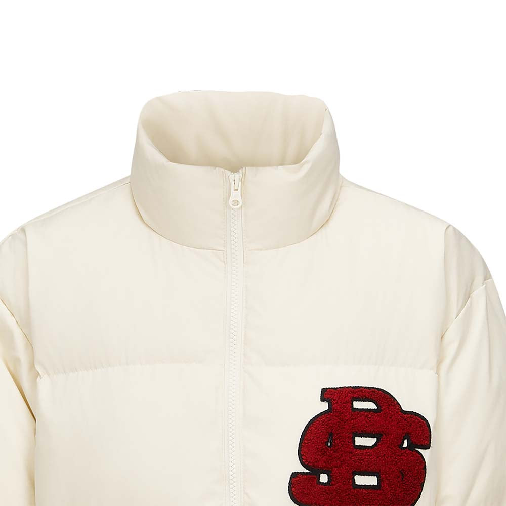Skechers X Romantic Crown Woven Down Jacket, women's lifestyle apparel in Turtle Dove