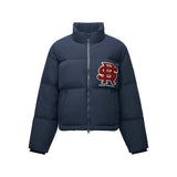 Skechers X Romantic Crown Woven Down Jacket, women's lifestyle apparel in Salute Blue
