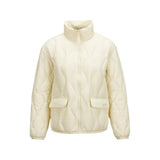 Skechers women's Go Trail Woven Down Jacket in Lemon Icing for outdoor performance wear