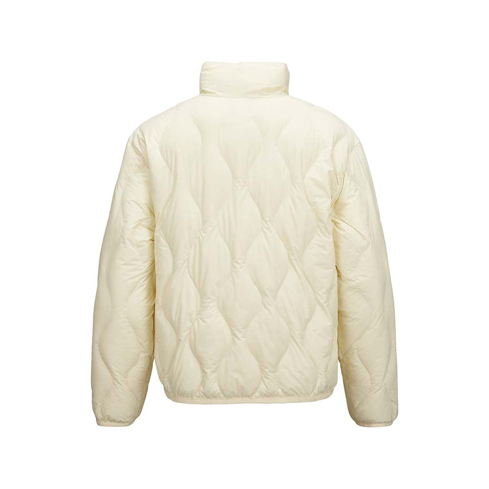 Skechers women's Go Trail Woven Down Jacket in Lemon Icing for outdoor performance wear