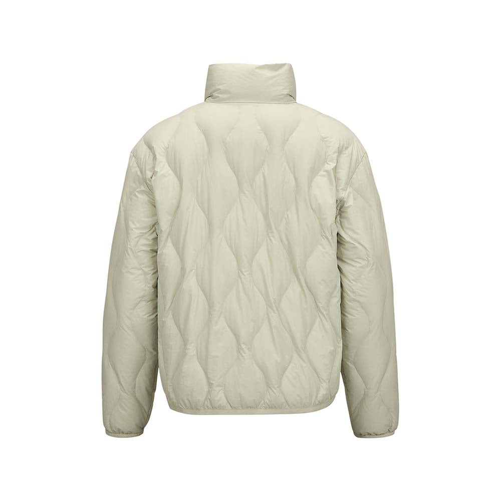 Skechers women's Go Trail Woven Down Jacket in Durable Gray for outdoor performance wear