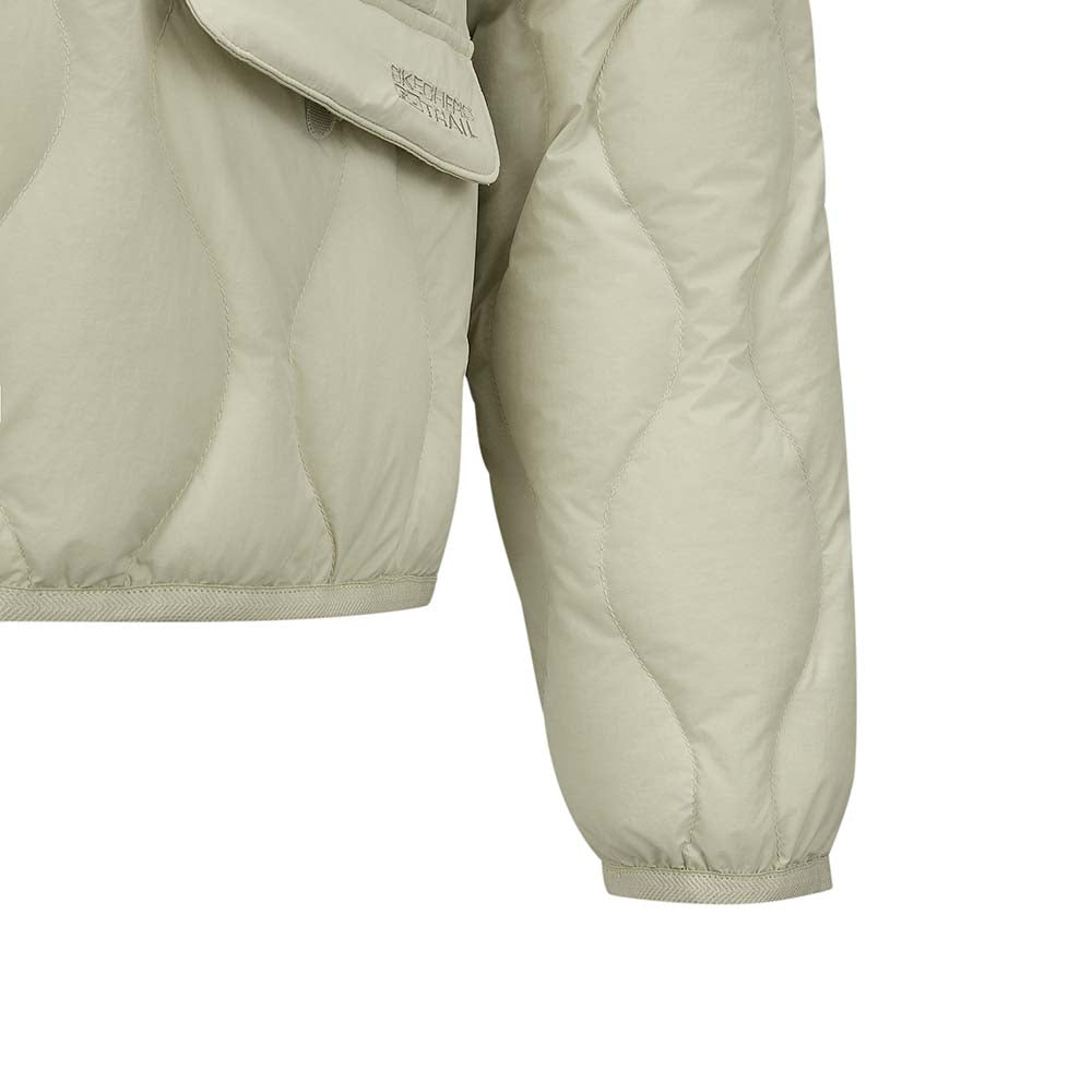 Skechers women's Go Trail Woven Down Jacket in Durable Gray for outdoor performance wear