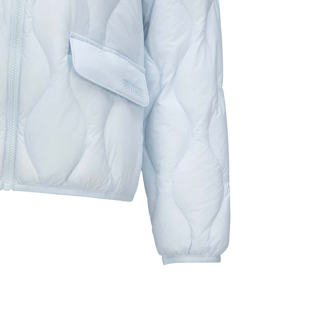 Skechers women's Go Trail Woven Down Jacket in Sky Writing for outdoor performance wear